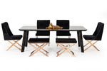 Chadwick Modern Ebony & Rosegold Dining Table by VIG Furniture - View 7