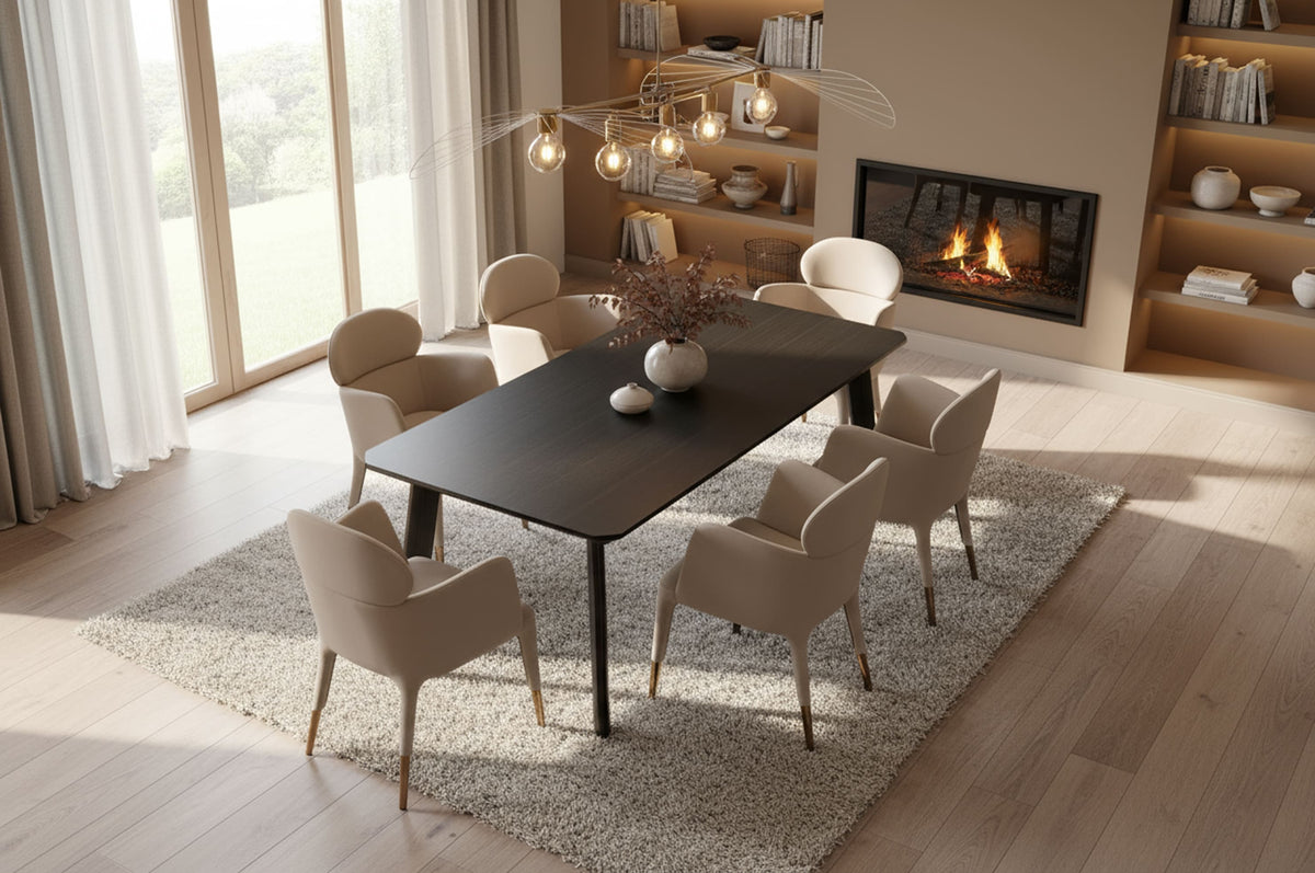 Chadwick Modern Ebony & Rosegold Dining Table by VIG Furniture - View 11