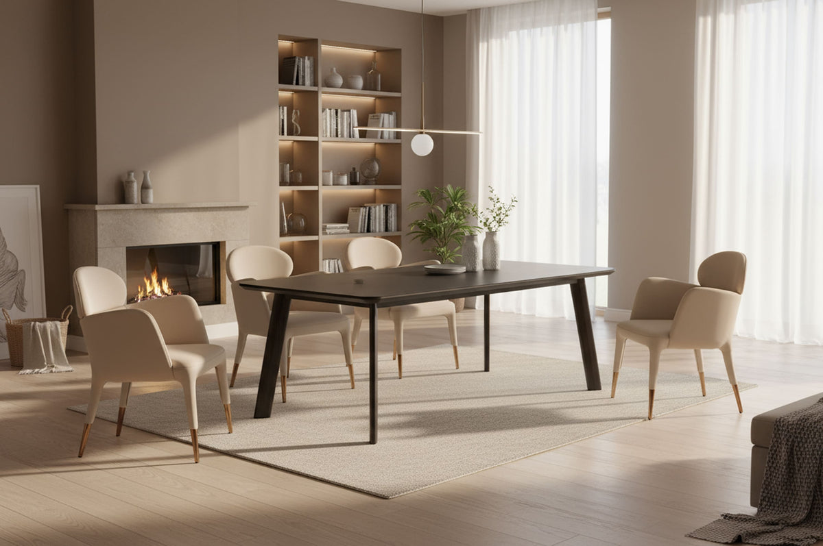 Chadwick Modern Ebony & Rosegold Dining Table by VIG Furniture - View 13