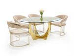 Chambers - Glass & Gold Dining Table by VIG Furniture - View 2