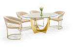 Chambers - Glass & Gold Dining Table by VIG Furniture - View 3