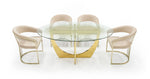 Chambers - Glass & Gold Dining Table by VIG Furniture - View 4