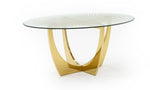 Chambers - Glass & Gold Dining Table by VIG Furniture - View 6
