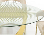 Chambers - Glass & Gold Dining Table by VIG Furniture - View 8