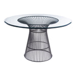 Chandler - Modern Round Glass & Black Stainless Steel Dining Table by VIG Furniture - View 1