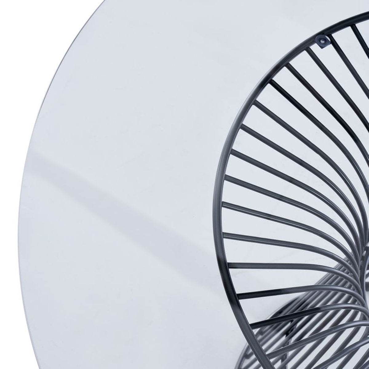 Chandler - Modern Round Glass & Black Stainless Steel Dining Table by VIG Furniture - View 13