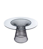 Chandler - Modern Round Glass & Black Stainless Steel Dining Table by VIG Furniture - View 2