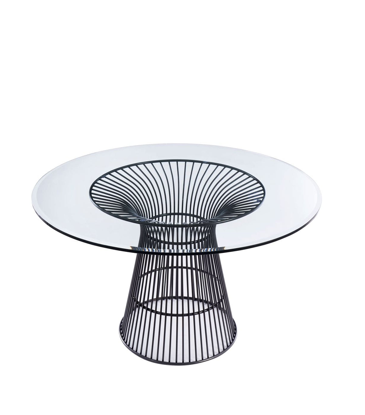 Chandler - Modern Round Glass & Black Stainless Steel Dining Table by VIG Furniture - View 2