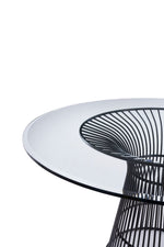 Chandler - Modern Round Glass & Black Stainless Steel Dining Table by VIG Furniture - View 3
