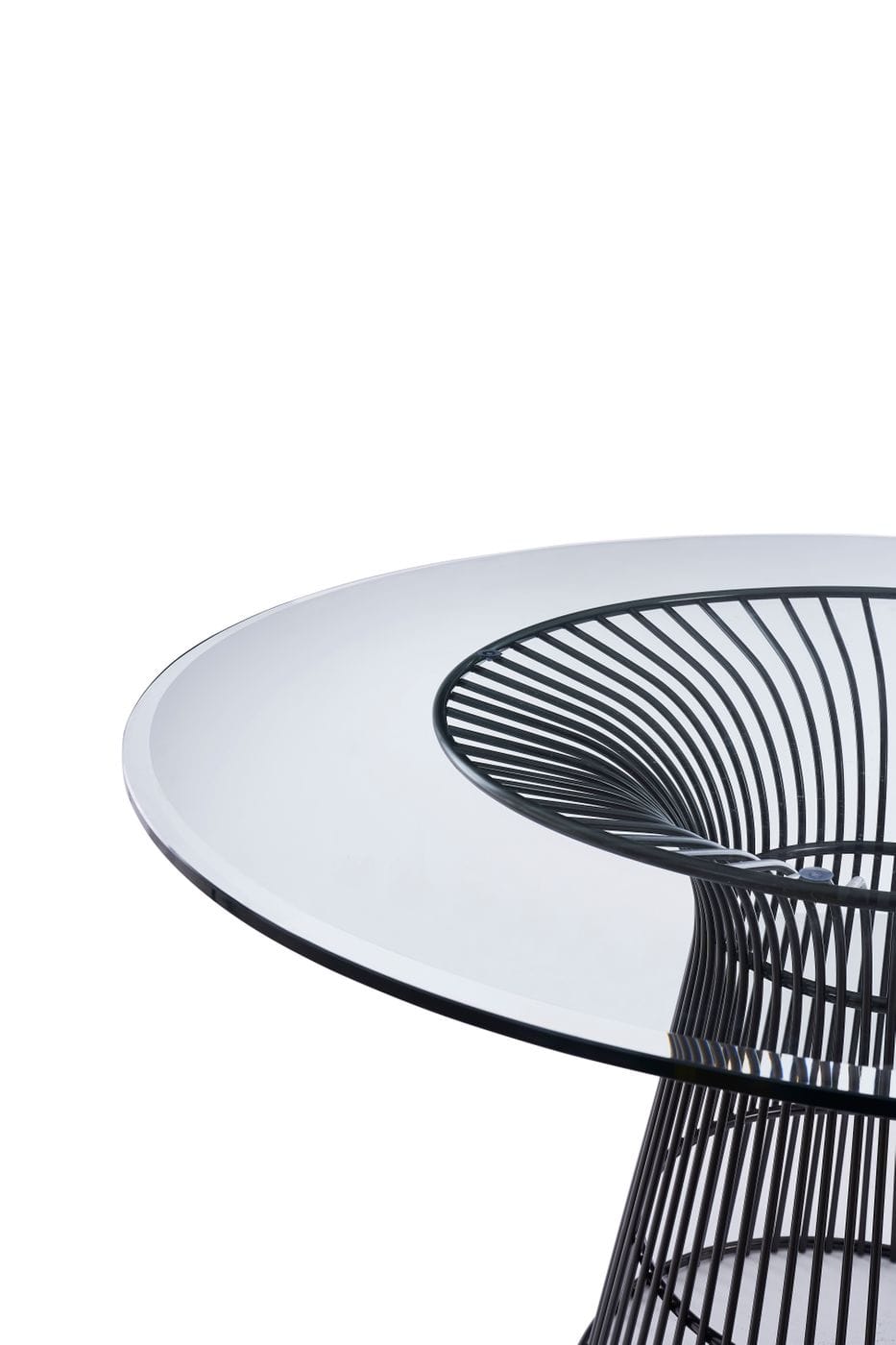 Chandler - Modern Round Glass & Black Stainless Steel Dining Table by VIG Furniture - View 3
