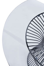 Chandler - Modern Round Glass & Black Stainless Steel Dining Table by VIG Furniture - View 4