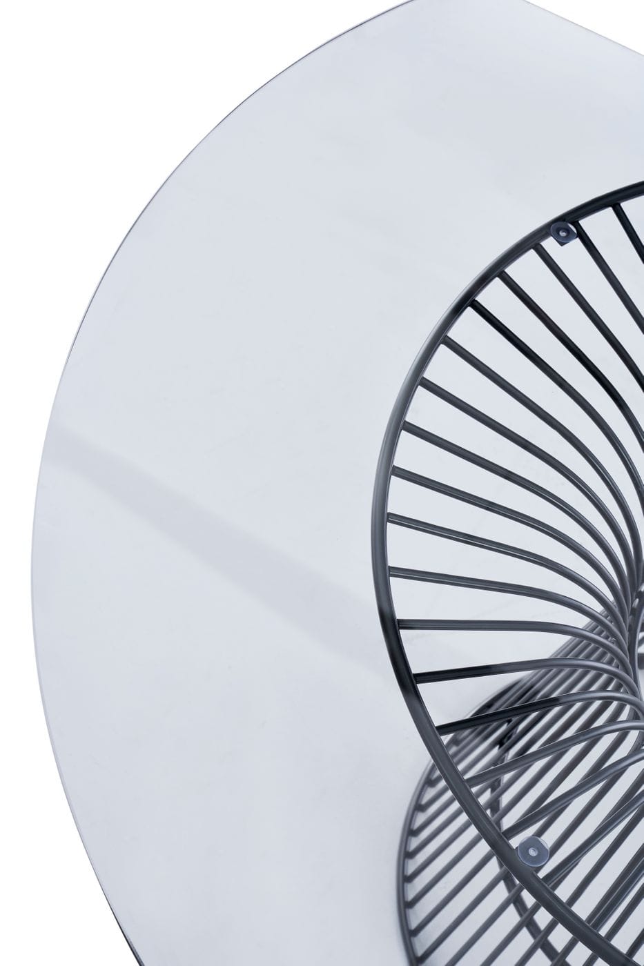 Chandler - Modern Round Glass & Black Stainless Steel Dining Table by VIG Furniture - View 4