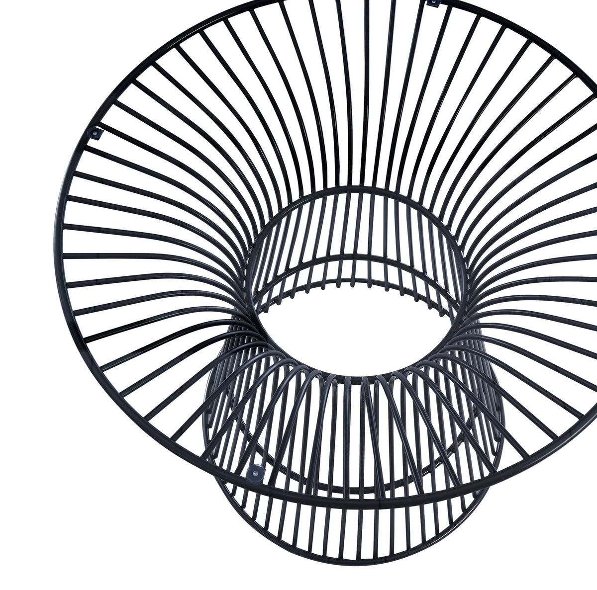 Chandler - Modern Round Glass & Black Stainless Steel Dining Table by VIG Furniture - View 7