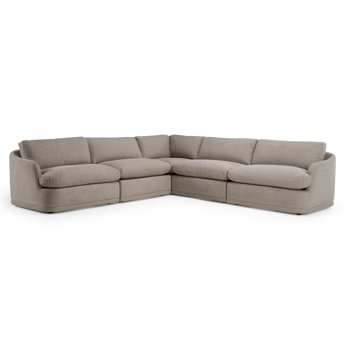 Chantry - Modern Grey Sand Fabric Sectional Sofa by VIG Furniture - View 1