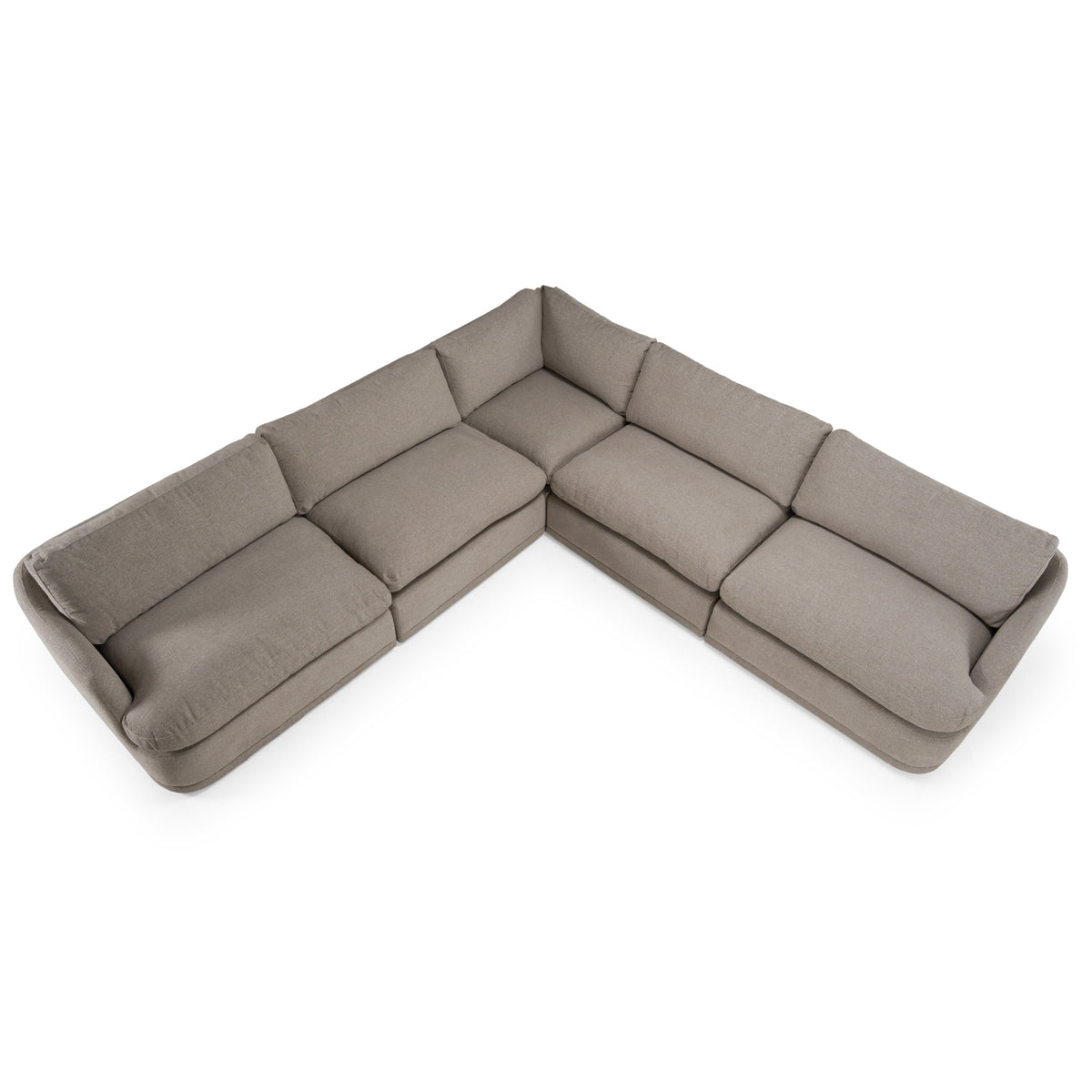 Chantry - Modern Grey Sand Fabric Sectional Sofa by VIG Furniture - View 2