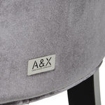 Charlotte - Grey Velour Dining Chair (Set of 2) by VIG Furniture - View 11