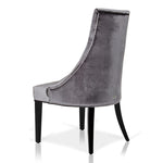 Charlotte - Grey Velour Dining Chair (Set of 2) by VIG Furniture - View 8