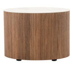 Chelton - Contemporary White Ceramic & Walnut Oval Nightstand by VIG Furniture - View 7