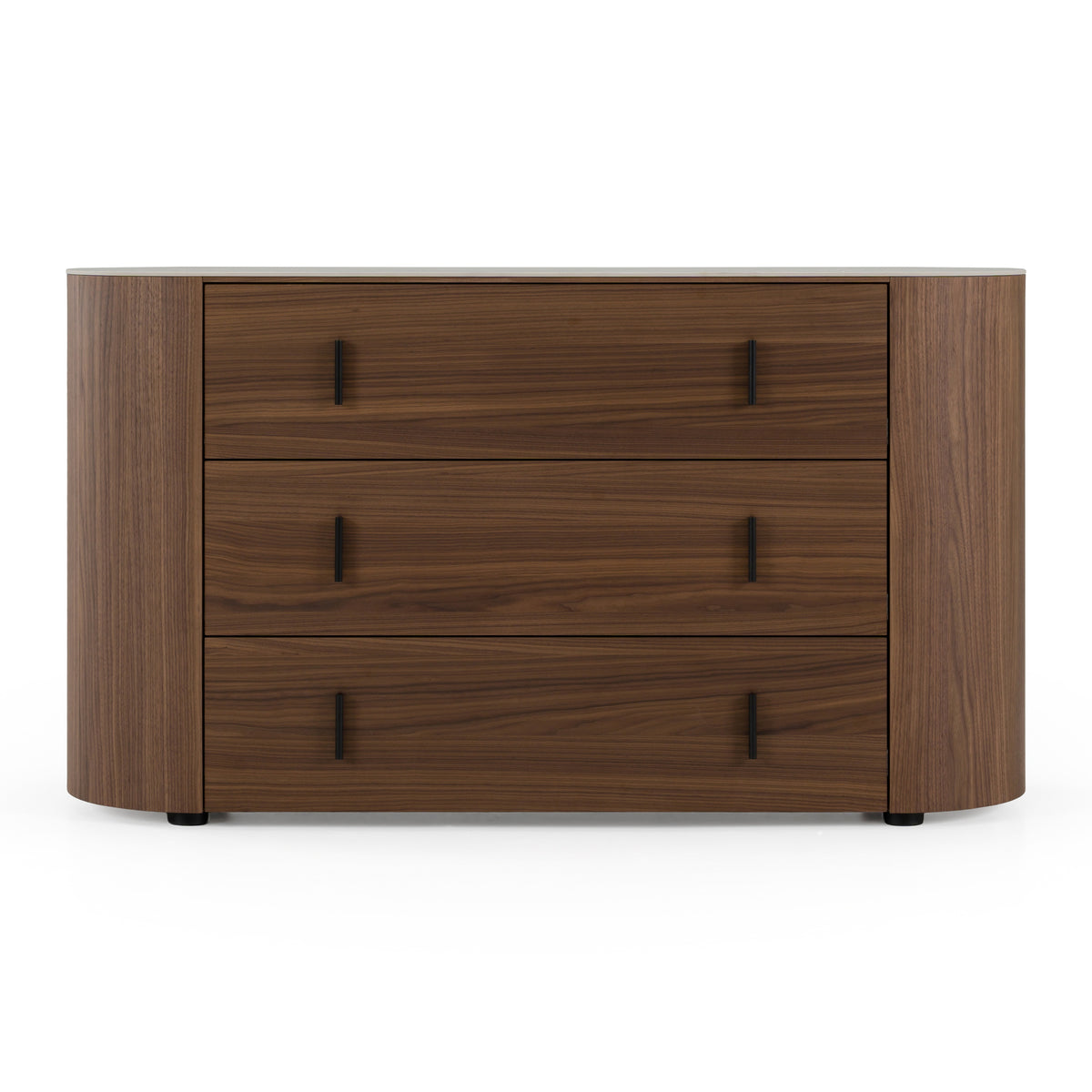 Chelton - Contemporary White Ceramic & Walnut 3-Drawer Dresser by VIG Furniture - View 1
