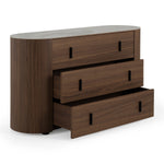 Chelton - Contemporary White Ceramic & Walnut 3-Drawer Dresser by VIG Furniture - View 3