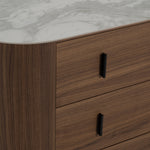 Chelton - Contemporary White Ceramic & Walnut 3-Drawer Dresser by VIG Furniture - View 6