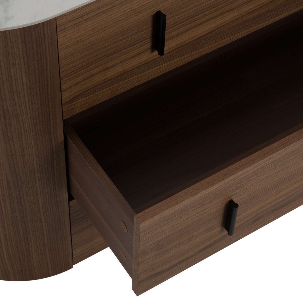 Chelton - Contemporary White Ceramic & Walnut 3-Drawer Dresser by VIG Furniture - View 7