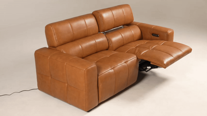 Chevak - Modern Brown Leather Sofa w/ 2 Recliners by VIG Furniture - View 8