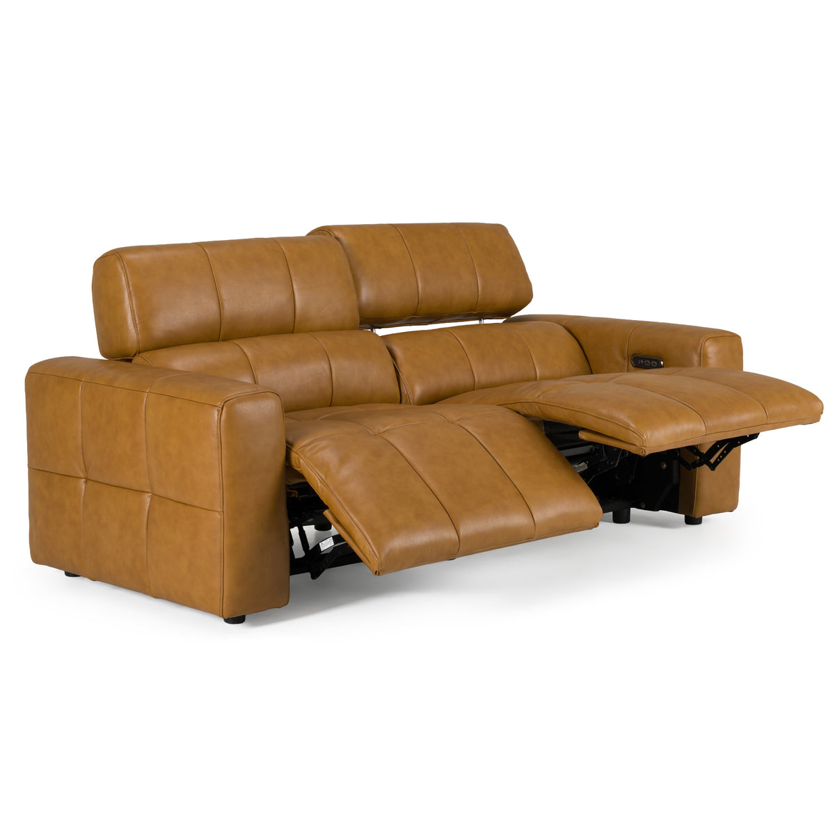 Chevak - Modern Brown Leather Sofa w/ 2 Recliners by VIG Furniture - View 3