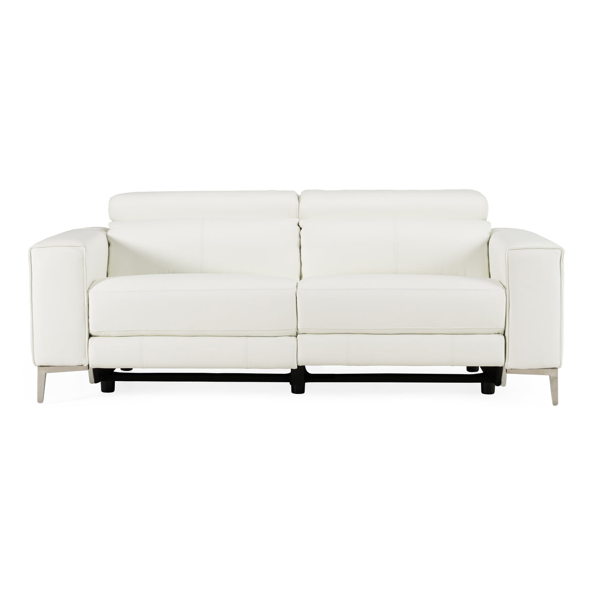 Chignik - Modern White Leather Sofa w/ 2 Recliners by VIG Furniture - View 1