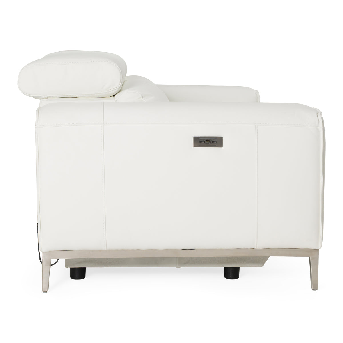 Chignik - Modern White Leather Sofa w/ 2 Recliners by VIG Furniture - View 3