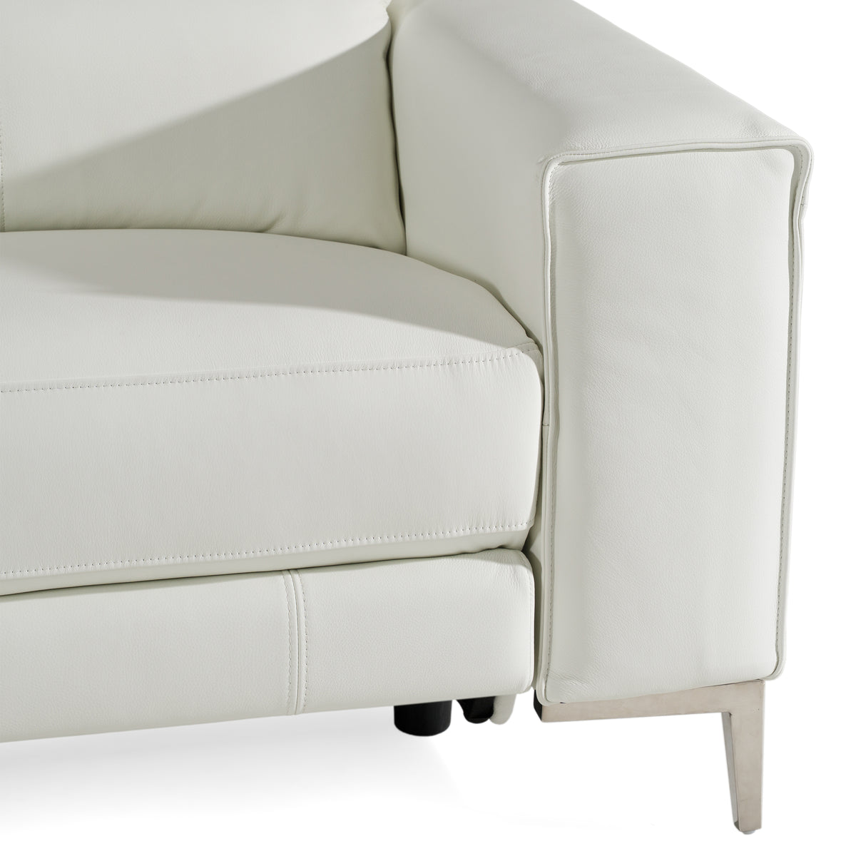 Chignik - Modern White Leather Sofa w/ 2 Recliners by VIG Furniture - View 6