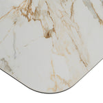 Chiswell - Contemporary White Ceramic + Brushed Brass Dining Table by VIG Furniture - View 6