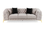 Clarice - Transitional Light Beige Velvet Sofa by VIG Furniture - View 2
