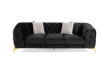 Clarice - Transitional Black Velvet Sofa by VIG Furniture - View 2