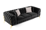 Clarice - Transitional Black Velvet Sofa by VIG Furniture - View 3