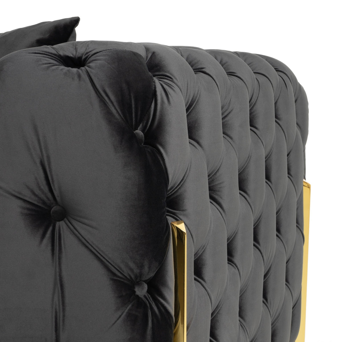 Clarice - Transitional Black Velvet Sofa by VIG Furniture - View 7