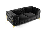 Clarice - Transitional Black Velvet Loveseat by VIG Furniture - View 3