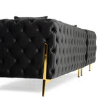 Clarice - Transitional Black Velvet Sectional Sofa by VIG Furniture - View 5
