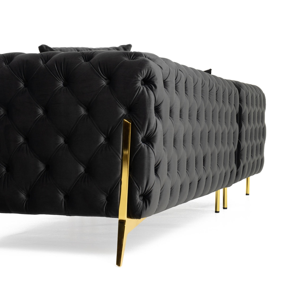 Clarice - Transitional Black Velvet Sectional Sofa by VIG Furniture - View 5