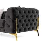 Clarice - Transitional Black Velvet Sectional Sofa by VIG Furniture - View 7