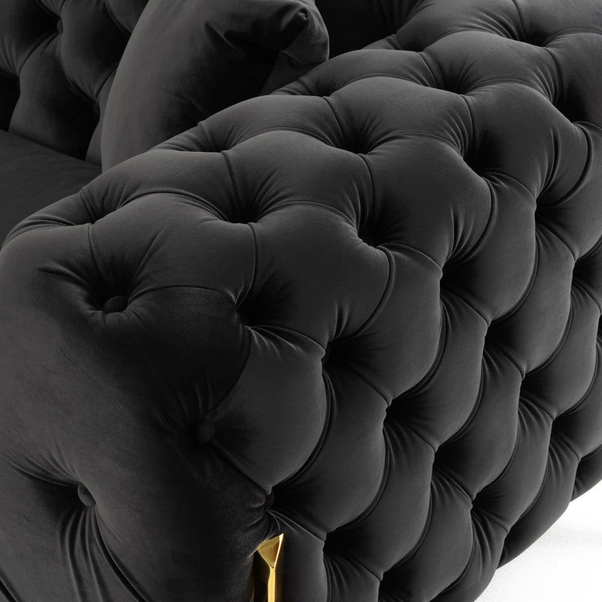 Clarice - Transitional Black Velvet Sectional Sofa by VIG Furniture - View 8