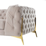 Clarice - Transitional Light Beige Velvet Sectional Sofa by VIG Furniture - View 6