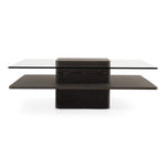 Clarion Modern Grey Elm & Glass Coffee Table by VIG Furniture - View 1