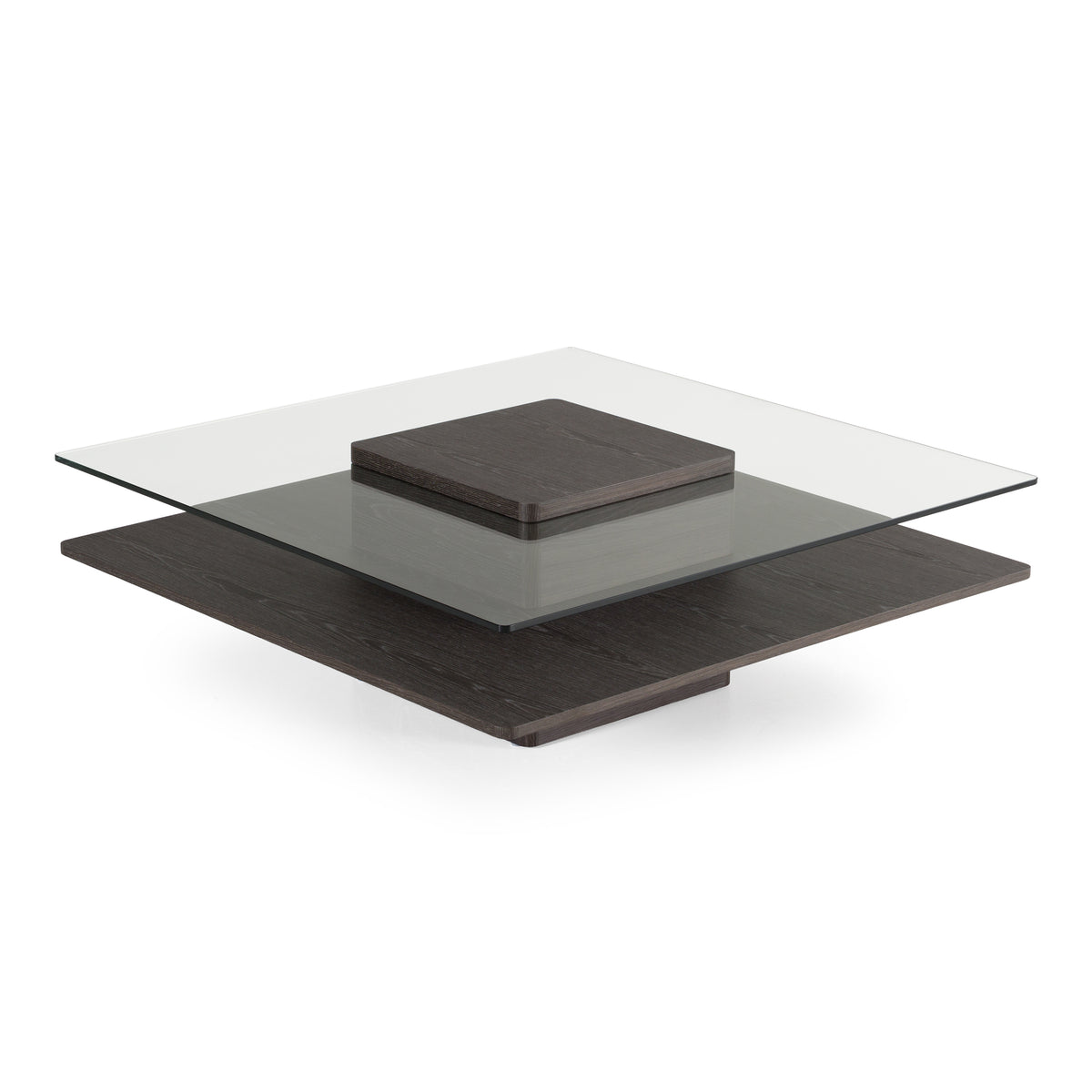 Clarion Modern Grey Elm & Glass Coffee Table by VIG Furniture - View 2