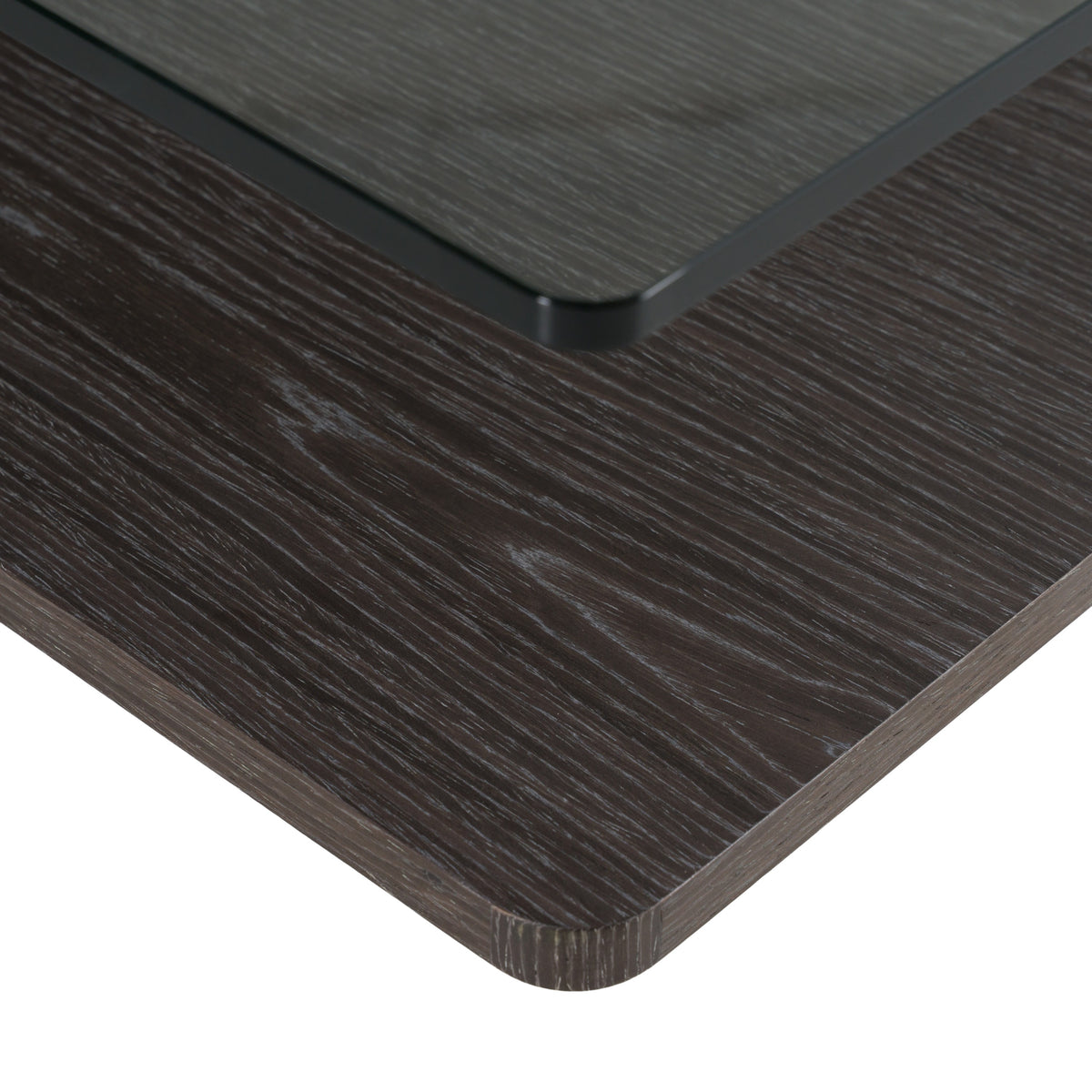 Clarion Modern Grey Elm & Glass Coffee Table by VIG Furniture - View 3