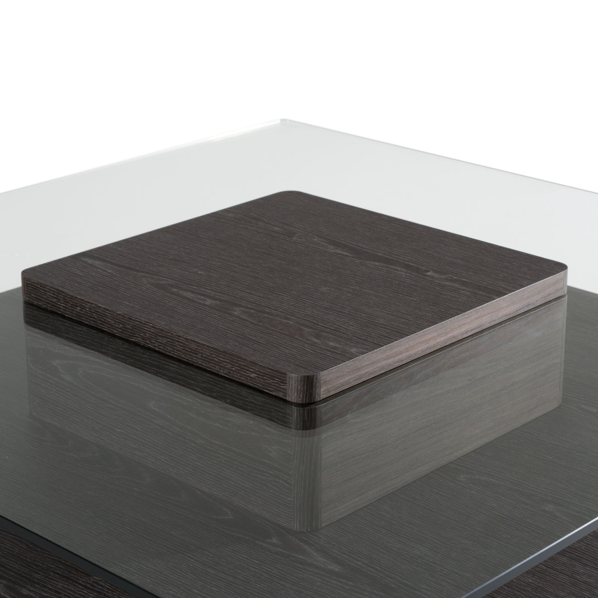 Clarion Modern Grey Elm & Glass Coffee Table by VIG Furniture - View 4