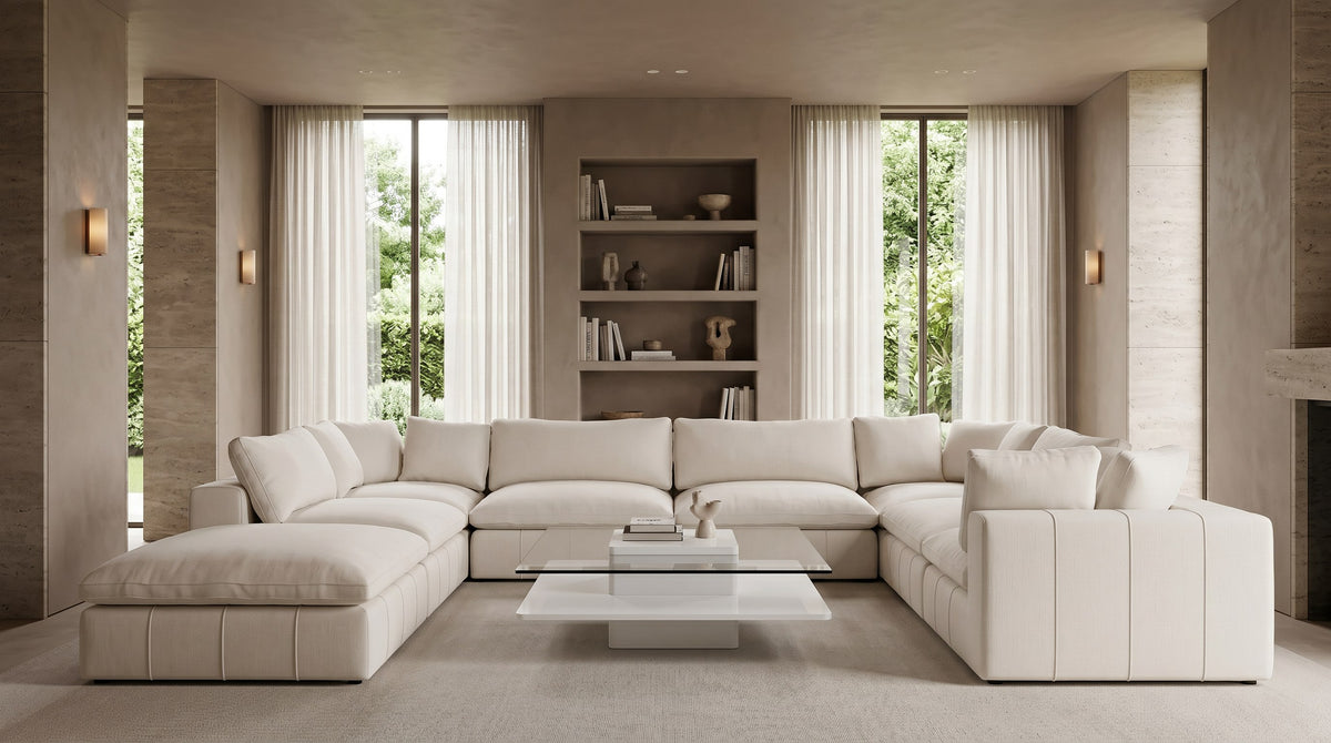 Clarion - Modern White & Clear Glass Coffee Table by VIG Furniture - View 4