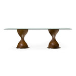 Cleveland - Contemporary Glass and Walnut Dining Table by VIG Furniture - View 1