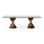 Cleveland - Contemporary Glass and Walnut Dining Table by VIG Furniture - View 5