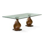 Cleveland - Contemporary Glass and Walnut Dining Table by VIG Furniture - View 6